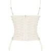 Antonella Off White Gorset z wegańskiej skóry Antonella Off White Gorset z wegańskiej skóry