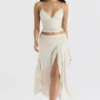 Antonella Off White Gorset z wegańskiej skóry Antonella Off White Gorset z wegańskiej skóry