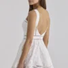Ava White – Sukienki Letnie z bawełny z koronką broderie anglaise
