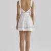 Ava White – Sukienki Letnie z bawełny z koronką broderie anglaise