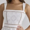 Ava White – Sukienki Letnie z bawełny z koronką broderie anglaise