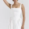 Biała bawełniana Sukienka Letnia midi „Dorothy”