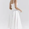Biała bawełniana Sukienka Letnia midi „Dorothy”