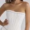 Biała bawełniana sukienka maxi bez ramiączek „Gina” Biała bawełniana sukienka maxi bez ramiączek „Gina”