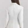 Biała marynarka Hudson o kroju klepsydry Biała marynarka Hudson o kroju klepsydry