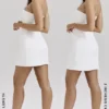 Biała mini sukienka bez ramiączek „Mimi” z tkaniny twill Biała mini sukienka bez ramiączek „Mimi” z tkaniny twill