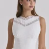 Biała mini sukienka Scarlett z haftowaną bawełnianą koronką Biała mini sukienka Scarlett z haftowaną bawełnianą koronką