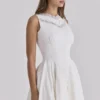 Biała mini sukienka Scarlett z haftowaną bawełnianą koronką Biała mini sukienka Scarlett z haftowaną bawełnianą koronką