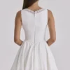Biała mini sukienka Scarlett z haftowaną bawełnianą koronką Biała mini sukienka Scarlett z haftowaną bawełnianą koronką