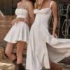 Biała sukienka Letnia z gorsetem Carmen Biała sukienka Letnia z gorsetem Carmen