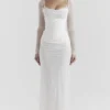 Biała sukienka maxi Katarina Biała sukienka maxi Katarina