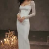 Biała sukienka maxi Katarina Biała sukienka maxi Katarina