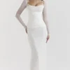 Biała sukienka maxi Katarina Biała sukienka maxi Katarina