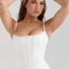 Biały bawełniany top gorsetowy Cadie Biały bawełniany top gorsetowy Cadie