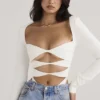 Biały body z wycięciami „Danica” Biały body z wycięciami „Danica”