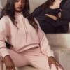 Bluza z kapturem Halo Blush z bawełnianym polarem w stylu oversize Bluza z kapturem Halo Blush z bawełnianym polarem w stylu oversize