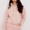 Bluza z kapturem Halo Blush z bawełnianym polarem w stylu oversize Bluza z kapturem Halo Blush z bawełnianym polarem w stylu oversize