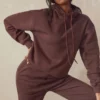 Bluza z kapturem Halo Chocolate z bawełnianym polarem Bluza z kapturem Halo Chocolate z bawełnianym polarem