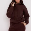 Bluza z kapturem Halo Chocolate z bawełnianym polarem Bluza z kapturem Halo Chocolate z bawełnianym polarem