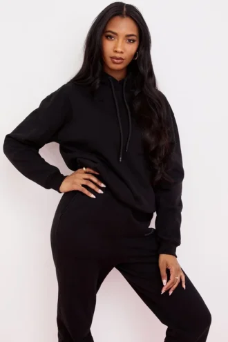 Bluza z kapturem Halo Ink z bawełny z polarową podszewką