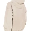 Bluza z kapturem Halo w kolorze owsianym z bawełnianym polarem pod spodem Bluza z kapturem Halo w kolorze owsianym z bawełnianym polarem pod spodem