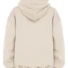 Bluza z kapturem Halo w kolorze owsianym z bawełnianym polarem pod spodem Bluza z kapturem Halo w kolorze owsianym z bawełnianym polarem pod spodem