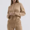 Bluza z kapturem Jionni z mieszanki kaszmiru w kolorze camel Bluza z kapturem Jionni z mieszanki kaszmiru w kolorze camel