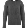 Bluza z kapturem Jionni z mieszanki kaszmiru w kolorze grafitowym Bluza z kapturem Jionni z mieszanki kaszmiru w kolorze grafitowym