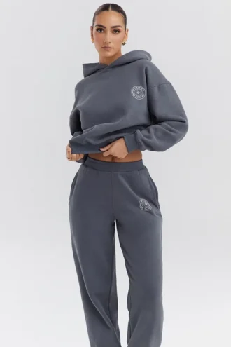 Bluza z kapturem Muse Slate z bawełnianym polarem