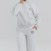Bluza z kapturem Muse z jasnoszarego melanżowego dresu z bawełny Bluza z kapturem Muse z jasnoszarego melanżowego dresu z bawełny