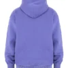 Bluza z kapturem oversize z bawełnianym polarem w kolorze fioletowym Halo Bluza z kapturem oversize z bawełnianym polarem w kolorze fioletowym Halo