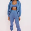 Bluza z kapturem Storm Azure z bawełnianym polarem i zamkiem Bluza z kapturem Storm Azure z bawełnianym polarem i zamkiem