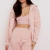 Bluza z kapturem Storm Blush z bawełnianym polarem i zamkiem błyskawicznym Bluza z kapturem Storm Blush z bawełnianym polarem i zamkiem błyskawicznym