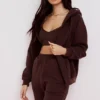 Bluza z kapturem Storm Chocolate z polarową podszewką i zamkiem Bluza z kapturem Storm Chocolate z polarową podszewką i zamkiem