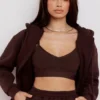 Bluza z kapturem Storm Chocolate z polarową podszewką i zamkiem Bluza z kapturem Storm Chocolate z polarową podszewką i zamkiem