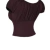 Bluzka Kitty Rich Brown z marszczeniami Bluzka Kitty Rich Brown z marszczeniami