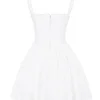 Brigitte Biała bawełniana mini sukienka z gorsetem w stylu broderie anglaise Brigitte Biała bawełniana mini sukienka z gorsetem w stylu broderie anglaise