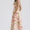 Carmen Pink Peony Print Cotton Bustier Sukienka Letnia Carmen Pink Peony Print Cotton Bustier Sukienka Letnia