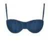 Ciemnoniebieski stanik bikini z marszczeniami „Cassis” Ciemnoniebieski stanik bikini z marszczeniami „Cassis”