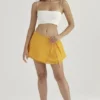 Clarice Tangerine Floaty Layered Mini Spódnica