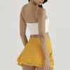 Clarice Tangerine Floaty Layered Mini Spódnica