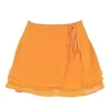 Clarice Tangerine Floaty Layered Mini Spódnica