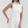 Clementine Ivory Kaszmirowy top z drapowaniem i Szaliki Clementine Ivory Kaszmirowy top z drapowaniem i Szaliki