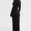 Czarna aksamitna sukienka gorsetowa „Arabella”