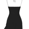 Czarna mini sukienka z falbanami Rossella Czarna mini sukienka z falbanami Rossella