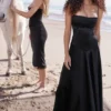 Czarna sukienka maxi „Anabella” z wiązaniem Czarna sukienka maxi „Anabella” z wiązaniem