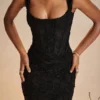 Czarna sukienka maxi Cesca w kwiaty Czarna sukienka maxi Cesca w kwiaty
