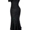 Czarna sukienka maxi Cesca w kwiaty Czarna sukienka maxi Cesca w kwiaty