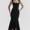 Czarna sukienka maxi Cesca w kwiaty Czarna sukienka maxi Cesca w kwiaty