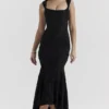 Czarna sukienka maxi Cesca w kwiaty Czarna sukienka maxi Cesca w kwiaty